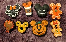Disney Mickey Minnie Halloween Croc Charms Lot 8 pc Witch Fall Autumn