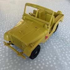 Army Jeep Toy Approx 31cm Long Poplar Plastic Product Desert Colours Used