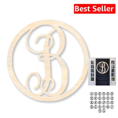 Personalized 23'' Wooden Monogram Wall Hanging - DIY Friendly Decor