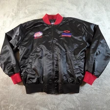 Super Chevy Show Tremec Jacket Mens Medium Black Satin Bomber 2006 Car Show