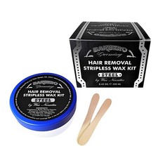 Barbero Grooming Microwavable Hair Removal Stripless Wax Kit Steel 8.45 Ounce...