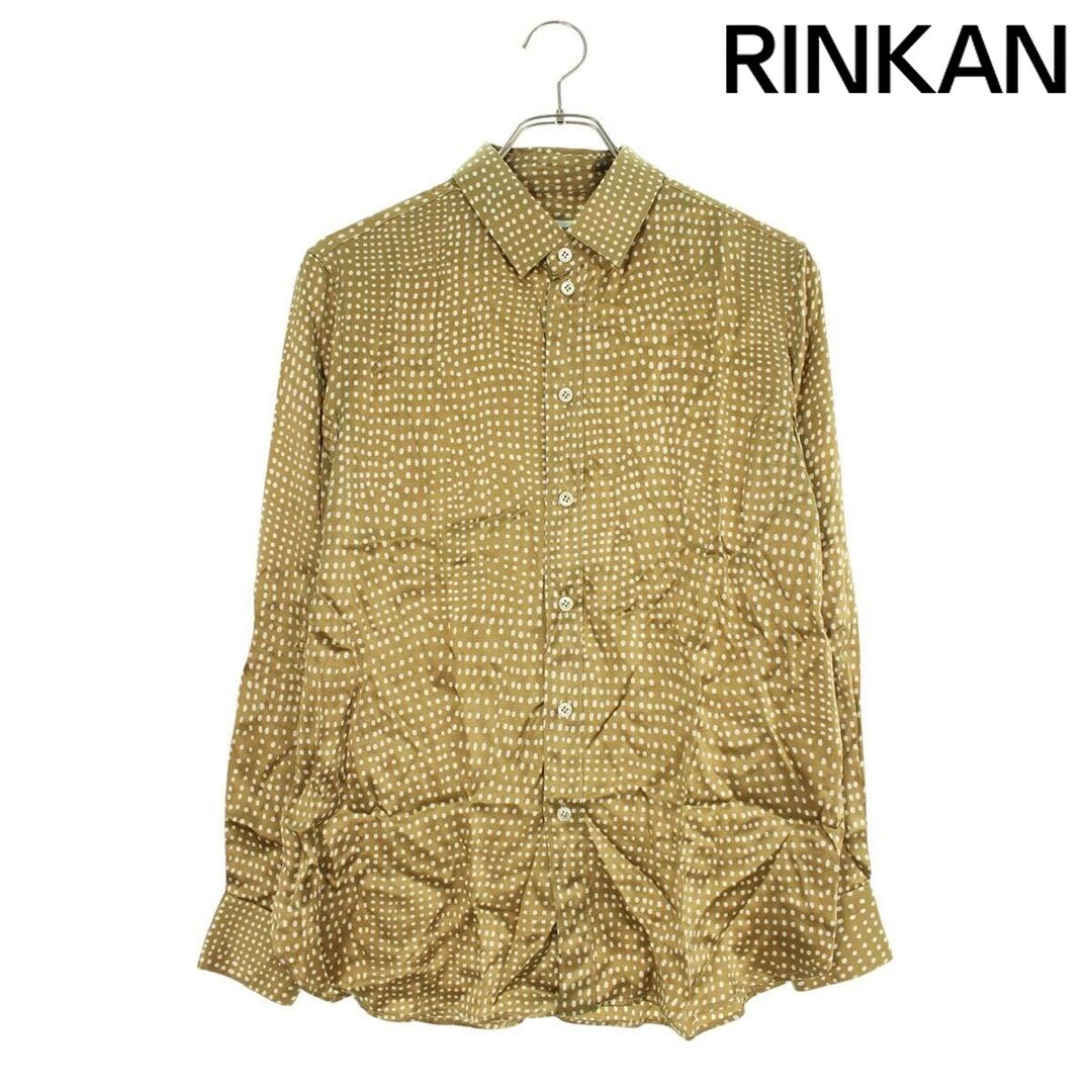 Camicia Saint Laurent Paris 395733 Y2C28 a pois modello grossolano in seta manica lunga usata f