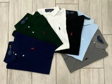 NWT Polo Ralph Lauren Men's Mesh Polo Shirt Black,Gray,White,Navy,Green S-XXL