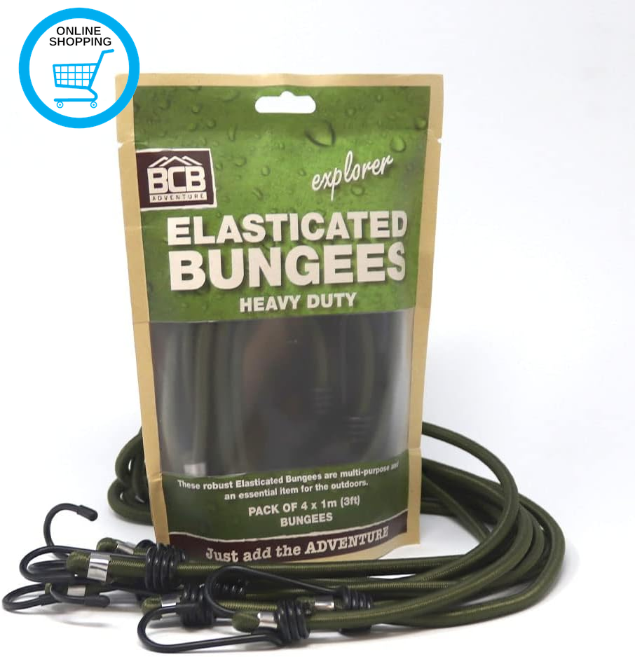 Bungee Cord by  | Bungee Cords with Hooks 1M X 4Pcs | Heavy Duty Elastic Cord Bu