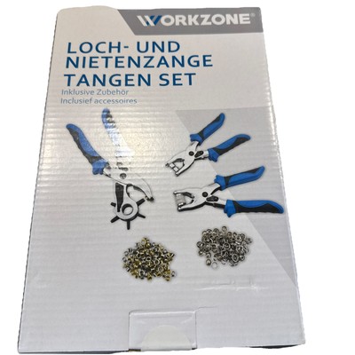 Loch- Und Nietenzange Tangen Set Neu
