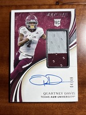 2020 panini immaculate collegiate quartney davis #129 RPA /49 🔥