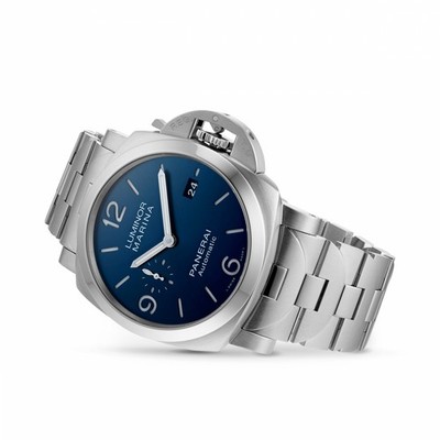 New Panerai Luminor Marina  Specchio Blu Stainless Steel 44 mm Watch PAM01316