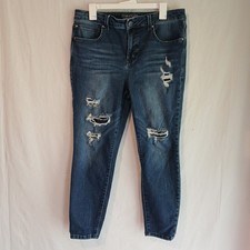 MAURICES EVERFLEX HIGH-RISE DENIM JEANS WOMENS SIZE 14 SHORT 36" X 26"