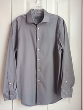 Calvin Klein Mens 80s 2-Ply Slim Fit 16- 32/33 Non-Iron Long Sleeve Dress Shirt