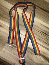 Vintage Rainbow Pride Suspenders Mork Clown