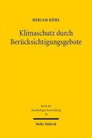 Klimaschutz Durch BerüCksichtigungsgebote | Miriam KöHl | Deutsch | Taschenbuch