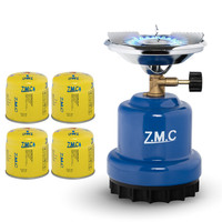Zmc 2In1 Campingkocher Gaskocher Shisha KohleanzüNder 1 Flammig + Gaskartuschen
