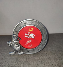 Disney Mickey Mouse Donald Duck Metal 3x3 Round Picture Frame-New