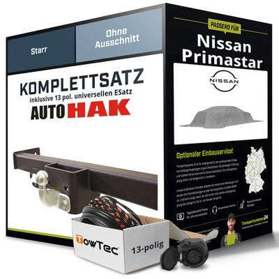 Anhängerkupplung starr für NISSAN Primastar +E-Satz NEU ABE