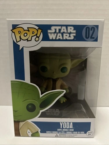 Funko Pop! Star Wars Yoda #2 Blue Box Vinyl Figure Mint w/Protector - 2012
