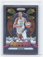 2025 Panini Prizm WNBA #1 A'ja Wilson Groovy Las Vegas Aces