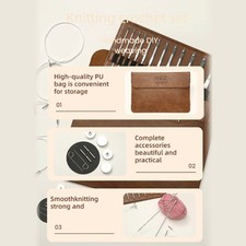 Interchangeable Circular Knitting Needle Tunisian Crochet Hook Set 3-10.0mm