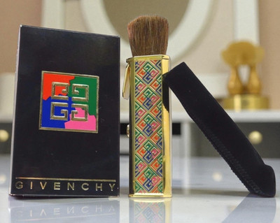 GIVENCHY JEWEL COMPACT BRUSH WITH VELVET CASE  NEW BOXED