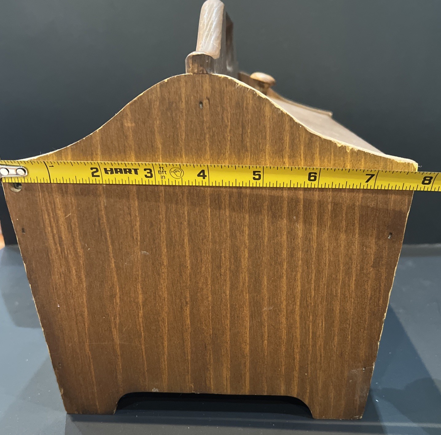 Wood Vintage Sewing Caddy Box W/ Handle & Lids, 11.75”x7.75”x9” In Great Shape