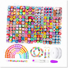 480 Pieces of Fruit and Flower Polymer Clay Beads for Jewelry Making