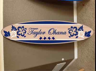 wall hanging surf board surfboard decor hawaiian beach surfing beach ...