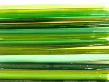 1lb Devardi Glass Rods Lampwork COE 104, Mixed Greens