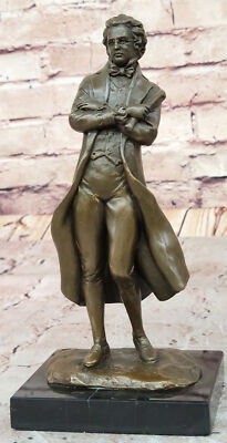 Musikliebhaber Bronze Statue Franz Schubert Komponist Kunstwerk Wohnbüro Dekor
