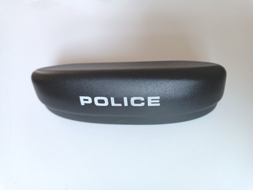 Étui à Lunettes Vintage Police En Similicuir Noir - Accessoire Rétro
