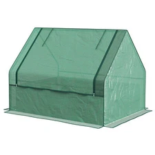 Raised Garden Bed with Cover Metal Planter Box Kit Small Mini Greenhouse Outdoor