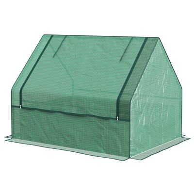 Raised Garden Bed with Cover Metal Planter Box Kit Small Mini Greenhouse Outdoor