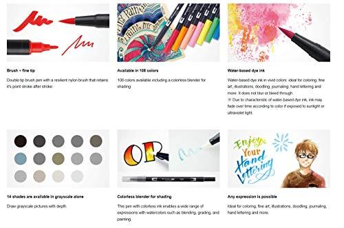 Tombow Dual Brush Pen Art Markers 10-Pack Celebration - Picture 3 of 12