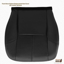 2007-2014 Chevy Silverado Driver Bottom Genuine Leather Seat Coverheatedblack