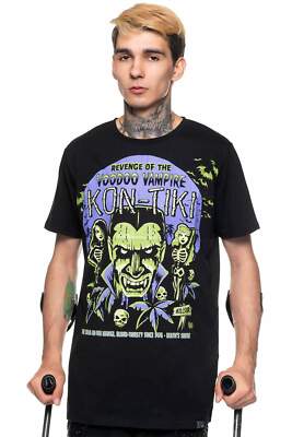 Killstar X Vince Ray Gothic Goth Vintage Unisex T-Shirt - Kon-Tiki Vampir Horror