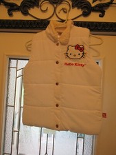  I HELLO KITTY White puffer vest child Large 2014