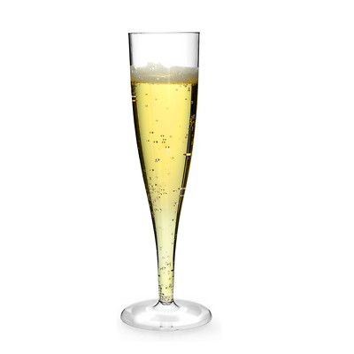 Kunststoff Sektflöten 180ml - Ein Stück Klar 6oz Recycelbar Party Glas