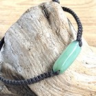 Siberian Cat's Eye Chatoyant Jade Macramé Adjustable Bracelet (Sib5083B)