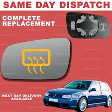 VW Golf MK4 96-04 wing mirror glass Left Passenger Side HEATED