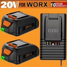 Pack For WORX 20V MAX Lithium Battery/Charger 20 Volt WA3520 WA3525 WA3575 WG155