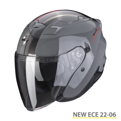 SCORPION EXO-230 SR Helm zementgrau-rot
