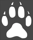 1- 5x6 inch Stencil, (TA-36) Wolf Paw Print (6mil)*****