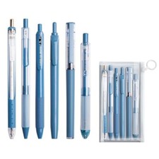 6 Count Pastel Gel Ink Pen Set,Cute Note Taking 0.5mm Fine Point Blue