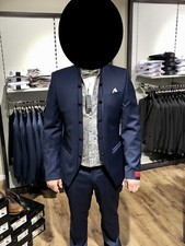 Kompletter TZIACCO Hochzeitsanzug Bräutigam Anzug mit Weste Hemd Krawatte Gr. 54