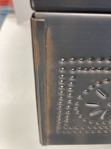 Irvin's Country Tinware Square Ceiling Light with Chisel in Country Tin - Picture 5 of 10