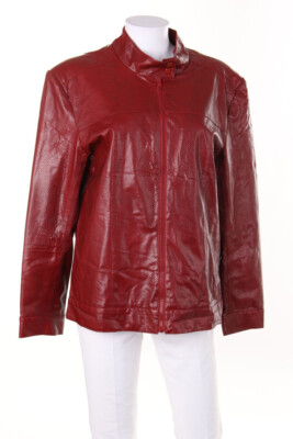 cibyll YOUR FAVORITE JEANS Faux Leather Jacket Pattern D 44 bordeaux