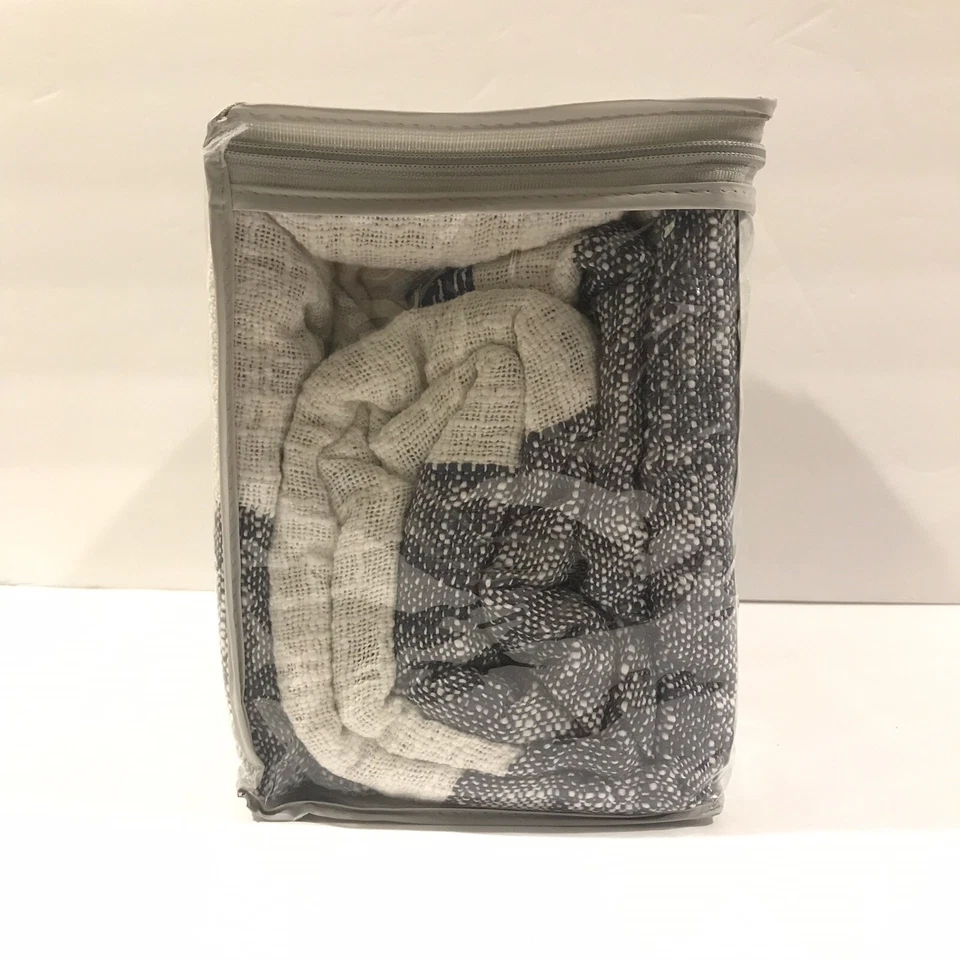 KAS ROOM South Hampton 双人被套蓝色/白色全新带盒 — 第 3/4 张图片