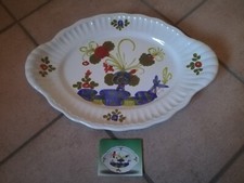 Piatto in ceramica di Faenza, decoro tradizionale Garofano - 29x43
