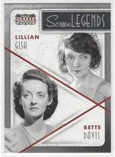 BETTE DAVIS / LILLIAN GISH 2015 Panini Americana Screen Legends Insert Card #8