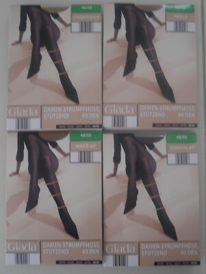 New & Unopened: Four Giada Support Tights! Size 48/50 (XL)! 40 Den! Brown