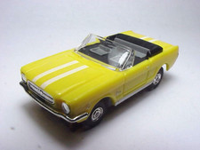 MODEL MOTORNG YELLOW MUSTANG CONVERTIBLE HO SLOT CAR BODY W/WHITE STRIPES. NEW.