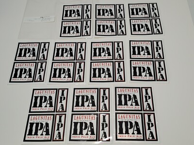 Lagunitas IPA India Pale Ale Tap Handle Decal Stickers Lot of 10 Sheets NEW